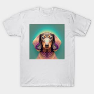 Fractal Design of A Dachshund T-Shirt